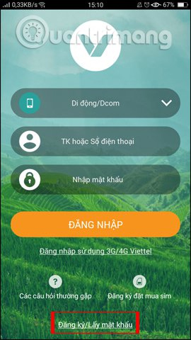 Đăng ký tài khoản My Viettel