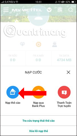 Nạp thẻ cào