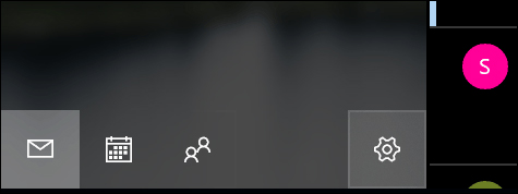Nhấn vào biểu tượng cài đặt của ứng dụng Mail
