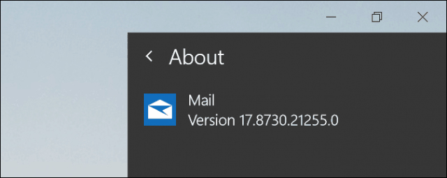 Phần About của Mail