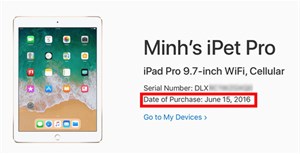 Cách kiểm tra ngày mua gốc của iPhone/Ipad cũ trên website của Apple
