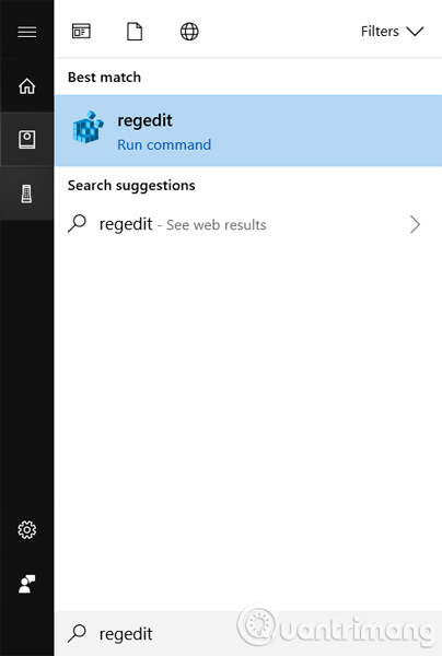 Mở Registry Editor