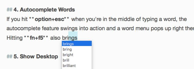 Tự động hoàn thành từ