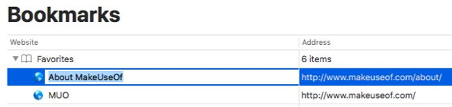 Chọn dấu trang, nhấn phím Enter và nhập tên mới dễ đọc /dễ xác định