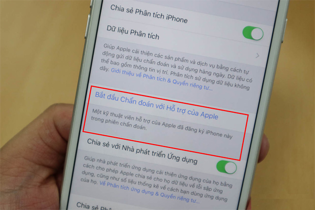 Bắt đầu Chẩn đoán với Hỗ trợ của Apple