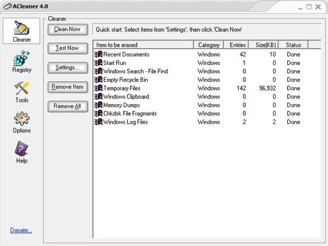 Phần mềm ACleaner