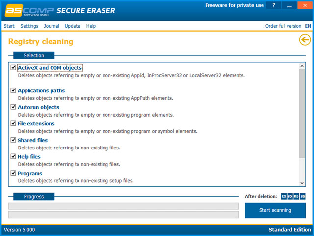 Phần mềm Secure Eraser