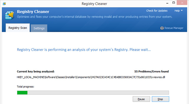 Phần mềm Pointstone Registry Cleaner