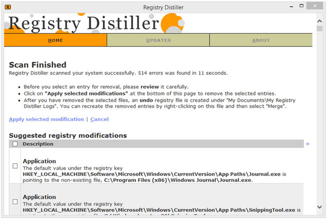 Phần mềm Registry Distiller
