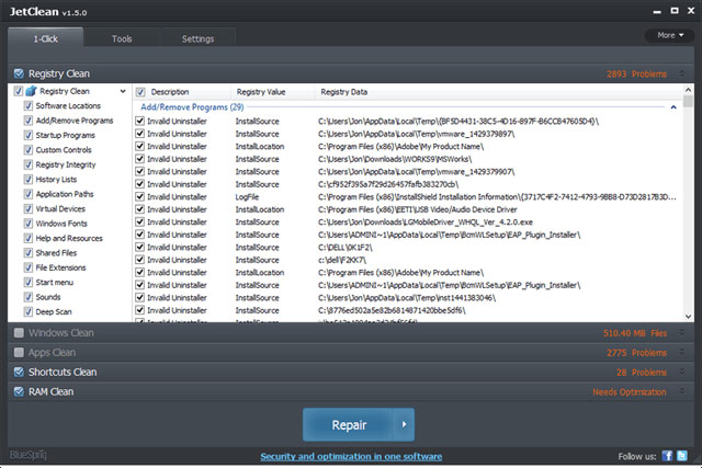 Phần mềm JetClean
