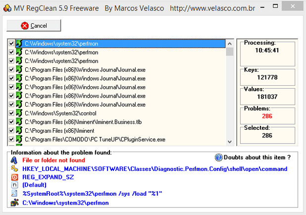 Phần mềm MV RegClean
