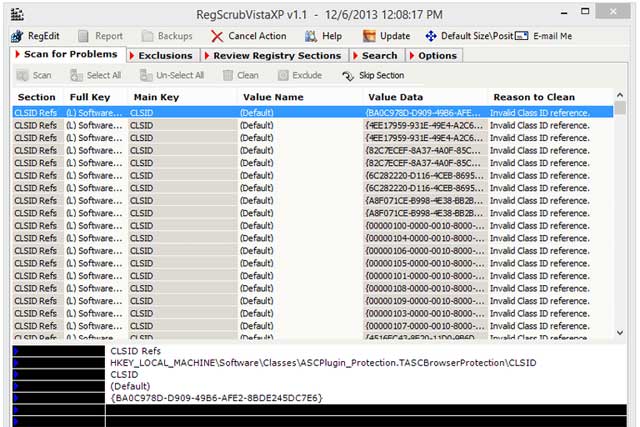 Phần mềm RegScrubVistaXP