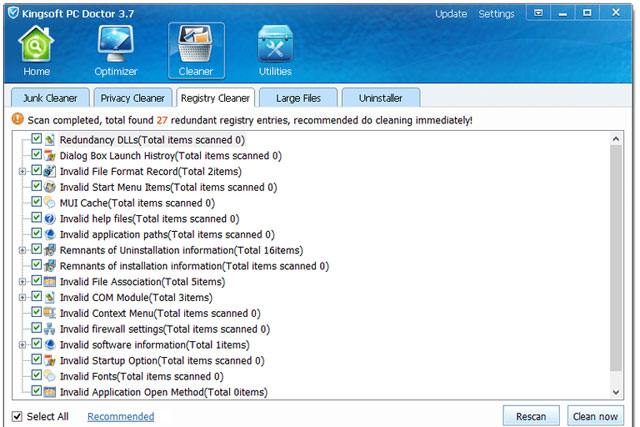 Phần mềm Kingsoft PC Doctor