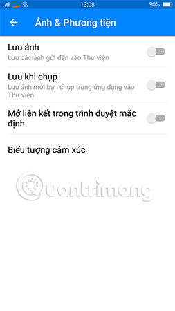 Chọn tắt Lưu ảnh, Lưu khi chụp. 