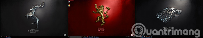 Hai hình nền khác, cho House Stark và House Baratheon, được đặt ngẫu nhiên vào màn hình thứ hai và thứ ba
