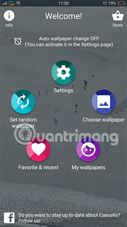 Tại giao diện chính bạn chọn vào mục Setting.