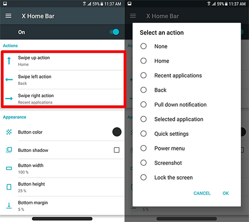 Mở ứng dụng lên và bật tính năng thao tác ảo của ứng dụng.