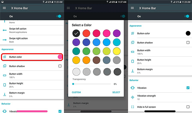 Bạn hãy gán các lệnh và thao tác cho thanh điều hướng này.