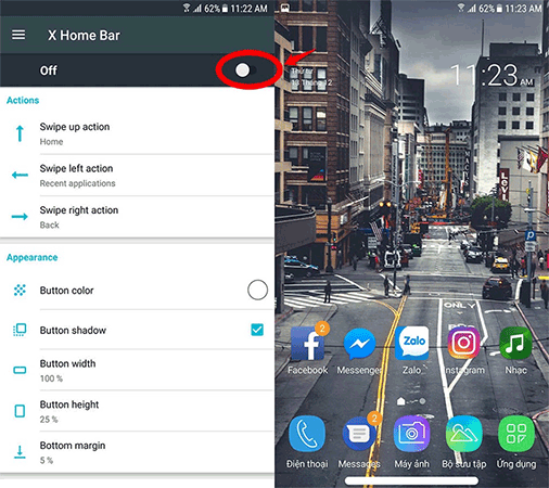 Tải ứng dụng X Home Bar về điện thoại.