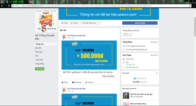 Lừa nạp tiền điện thoại qua website