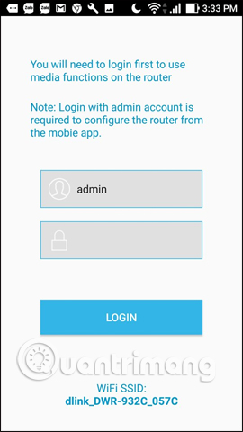 Truy cập trang quản trị mạng