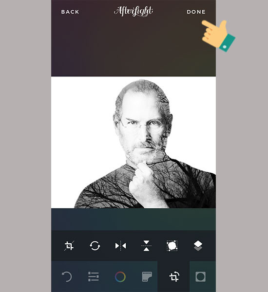 Hoàn tất, bạn nhấn vào "Done" và lưu hình ảnh lại