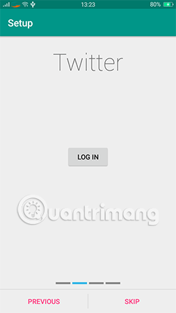 Đăng nhập tài khản Twitter.