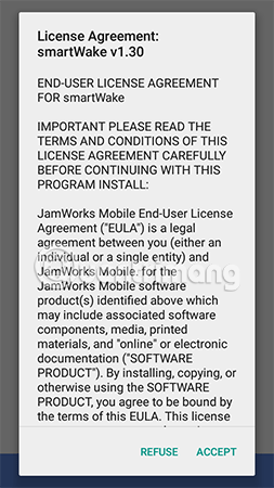 Tiếp theo chọn Accept.