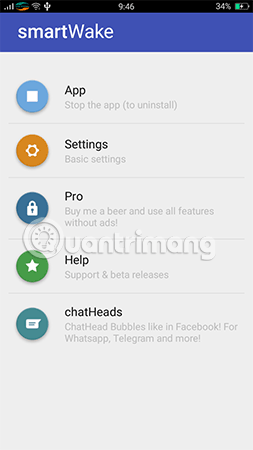 Nhấn vào nút App để tắt tạm thời tính năng.