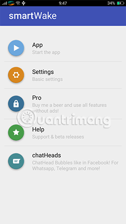 Để kích hoạt lại tương tự nhấn vào nút App.