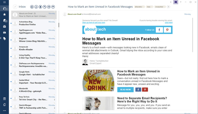 Chương trình email Mailbird