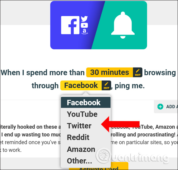 Thông báo khi online quá thời gian 