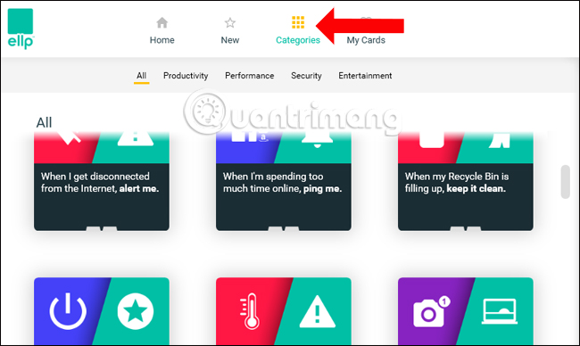 Xem các thẻ card trong Ellp