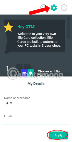 Thay đổi tên và email 