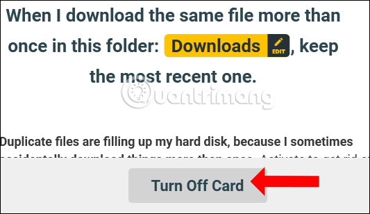 Tắt dùng thẻ card