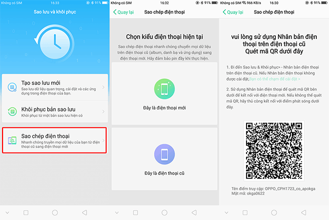 Chuyển đổi dữ liệu nhanh chóng từ điện thoại cũ.