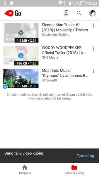 Video sau khi tải về 
