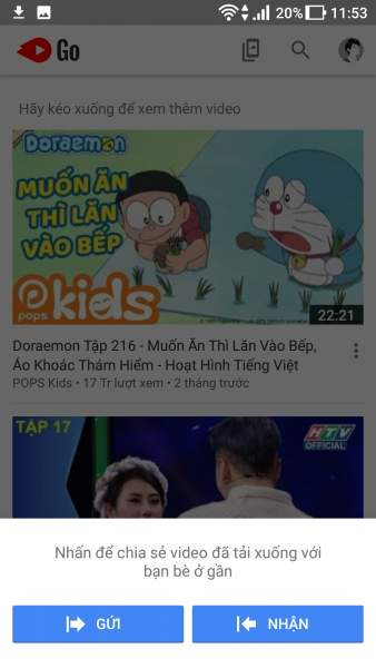 Chia sẻ video đến những người bạn 