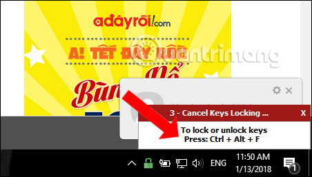 Tổ hợp phím khóa chuột, bàn phím 