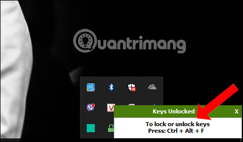 Mở khóa bàn phím, chuột 