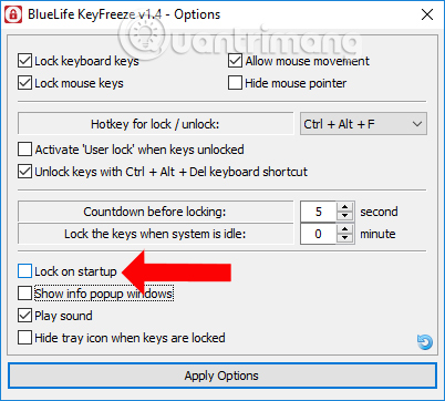 Vô hiệu khởi động cùng Windows