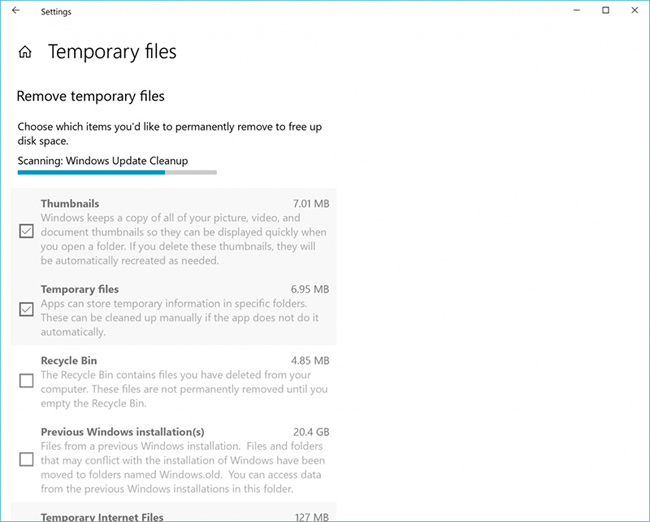 Cải tiến cài đặt lưu trữ