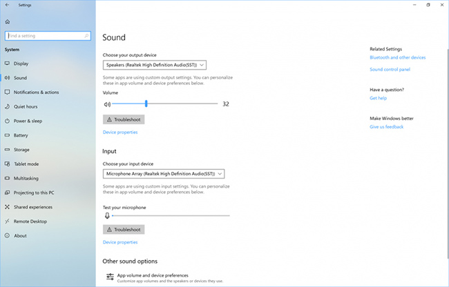 Cải tiến cài đặt âm thanh