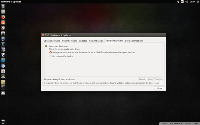 Ubuntu sử dụng vi mã microcode 
