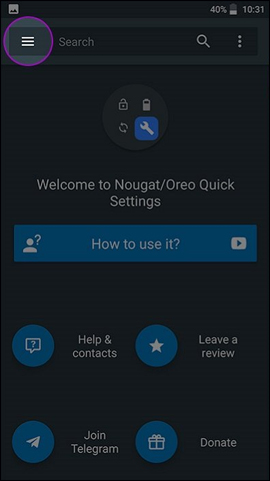 Giao diện Nougat / Oreo Quick Settings