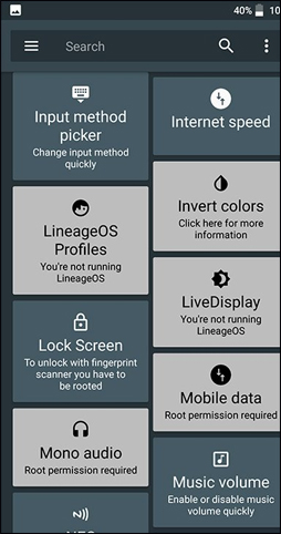 Chọn tùy chỉnh muốn thêm vào Quick Settings