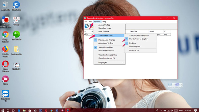 Thêm tính năng sao lưu và phục hồi ở menu chuột phải