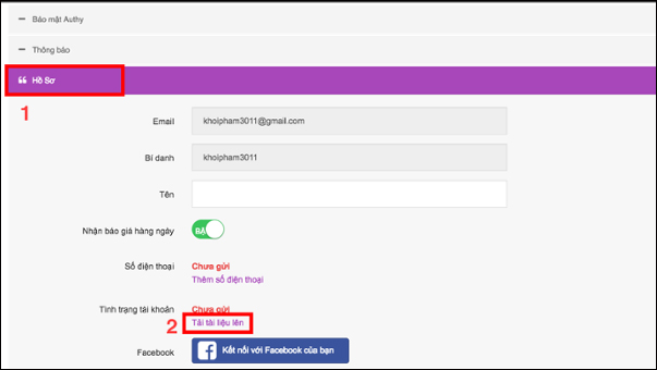 Tải tài liệu lên Remitano