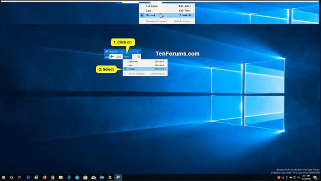Nhấn vào Views và chọn chế độ Docked.
