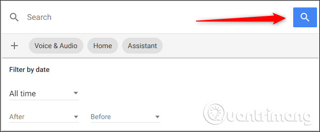 Sau khi chọn tùy chọn này, bấm nút tìm kiếm để hiển thị các hoạt động đó.